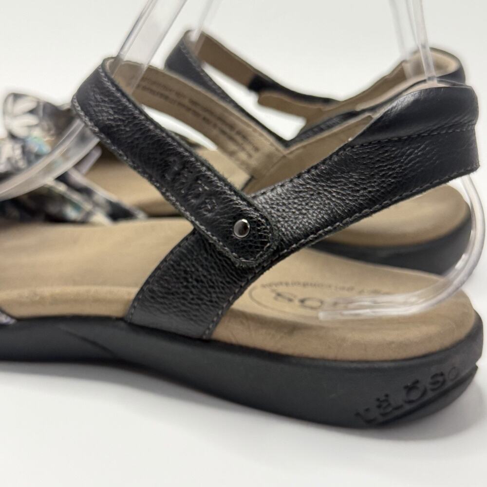 Taos Knotty Knot Floral Leather Flat Ankle Strap Sandals Shoes Women’s 10 - Picture 6 of 11